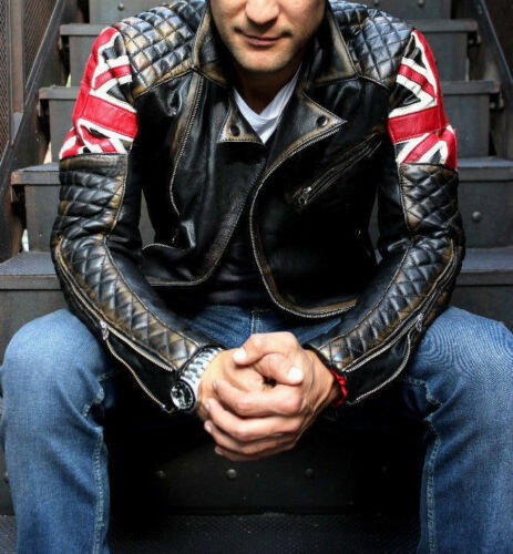 Mens biker quilted - mens,
