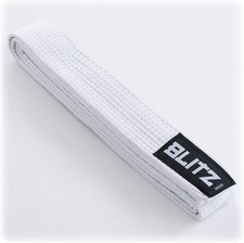 Blitz Sports Plain White Karate Belt Karate Judo Rank Colour Belt 280cm