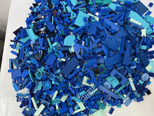 LEGO JOB LOT OF LOOSE BLUE