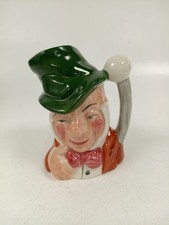 Artone Micawber Jug Hand Painted Character Toby Vintage Ceramic Mug 5" Tall