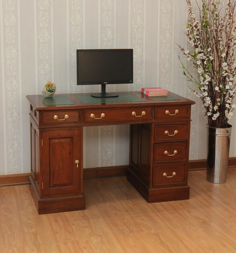 Small mahogany computer desk - mahogany, |