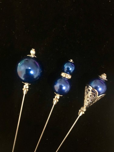 Silver and blue - blue, hat