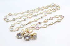 Swarovski Crystal Jewellery Bezel Set Aurora Clip On Earrings Signed Branded x 3