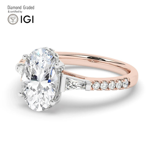Oval diamond engagement - diamond, ring