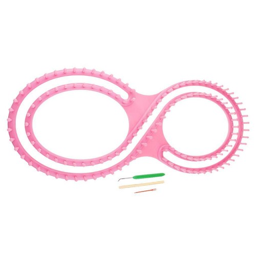 Pink afghan loom knitting - pink,