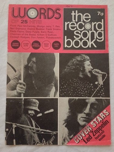 Words record song book - words,