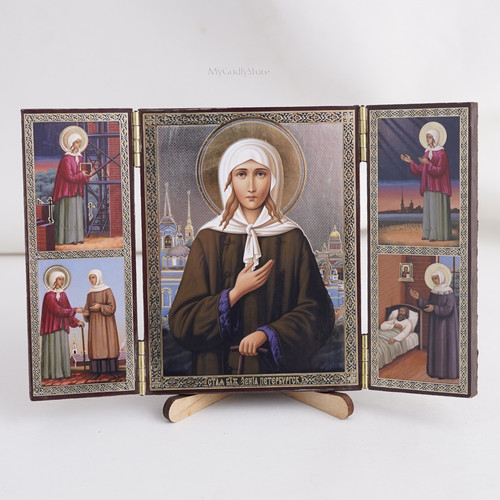 Triptych orthodox icon saint - orthodox,