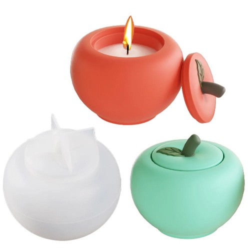 Apple candle jar silicone - candle, mold