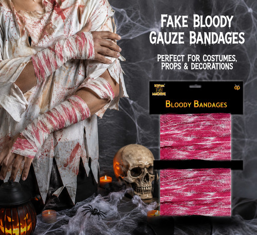 Fake bloody gauze - bloody,