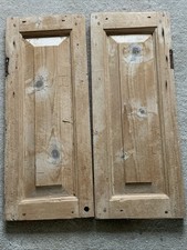 Two Sections Of Antique Window Shutters