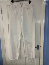 Zara Women’s White Raw Hem