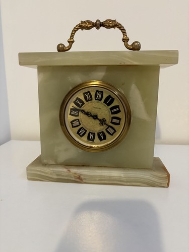 Italian jade marble clock - italian,