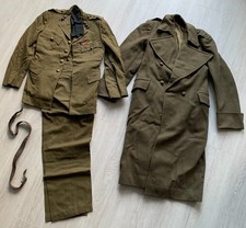 WW2 Royal Welch Fusiliers Captain's Dress Uniform Tunic & Officers Trench Coat