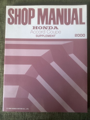 Honda shop manual accord - honda,