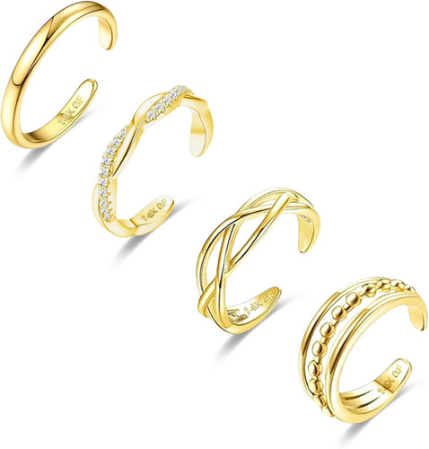 4pcs toe rings - toe, for