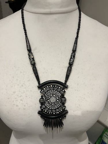 Old ethnic tribal black wooden - ethnic,