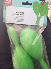 Maracas Spanish Matador Musical  Green Fancydress Costume Accessorie Prop