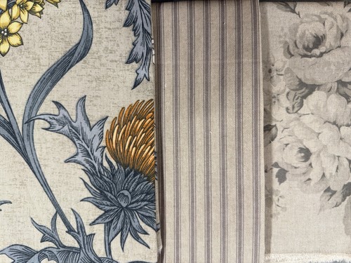 Fabric bundle roses stripes - fabric,