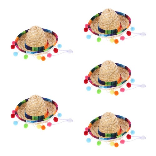 5pcs small sombrero hats with - 5pcs,