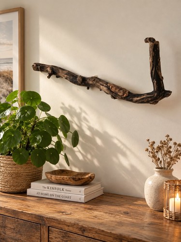 60cm natural driftwood wall - natural,