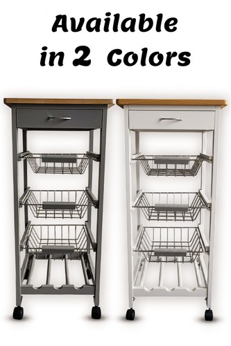 Wooden tier rolling kitchen - wooden,