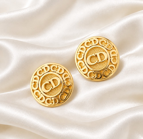 Vintage dior earring logo gold - vintage,
