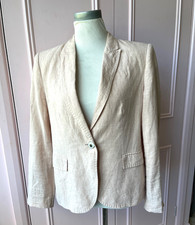 Zara 100% Linen Jacket Blazer