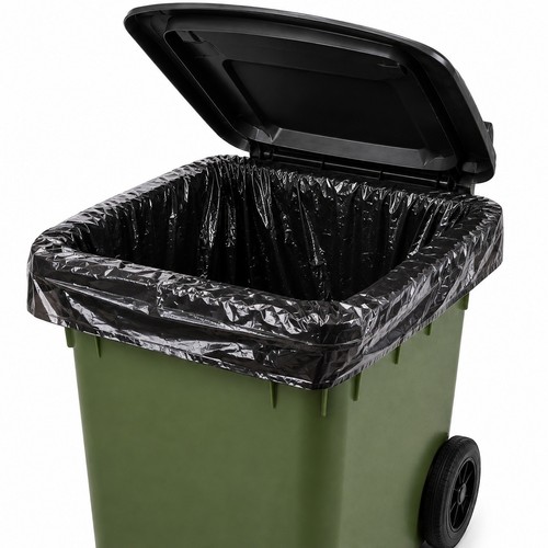Wheelie bin liners 300l black - bin,