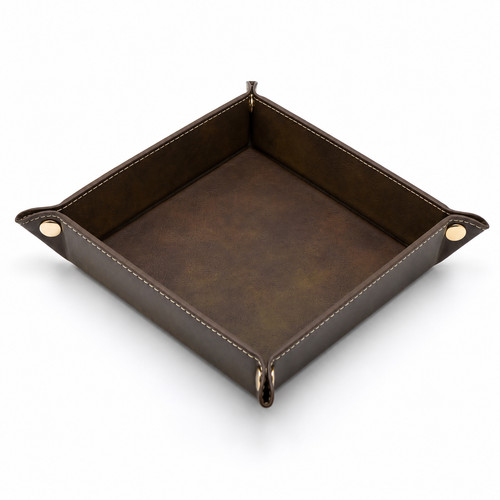 Leather valet tray table - valet,