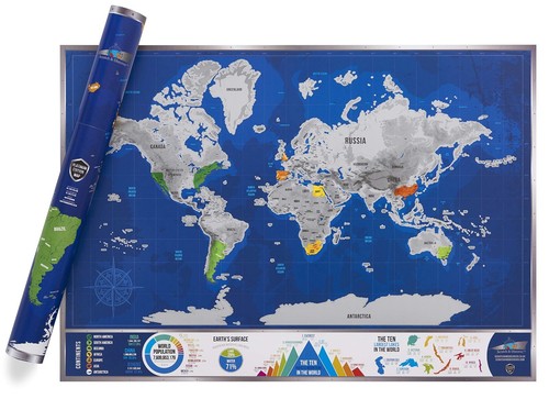 Deluxe scratch off map - deluxe,