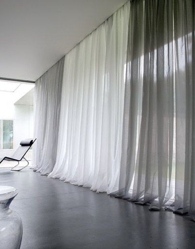 Solid white sheer window - sheer,
