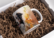 Border Collie Watercolour Mug