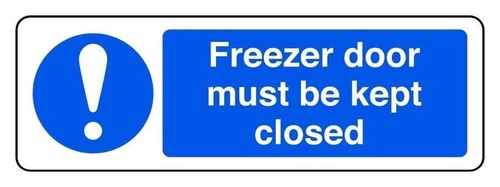 Freezer door must kept - door, be
