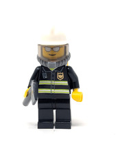 Lego Firefighter Minifigure with Airtanks and Axe - City