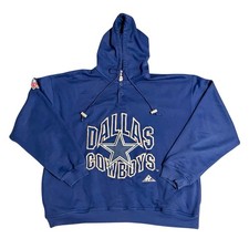 Vintage Apex One NFL Dallas Cowboys Navy Embroidered Hoodie - Mens Size XL