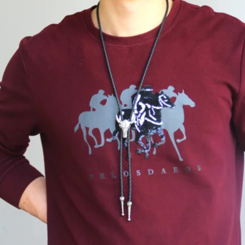 New black bolo - tie, with