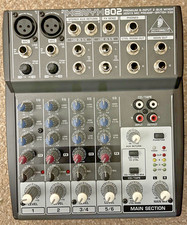Behringer XENYX 802 8-Input 2-Bus Mixer Small Format Mixer with Power Supply