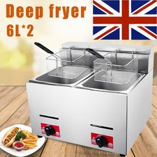 2X 6L Commercial LPG Gas Fryer