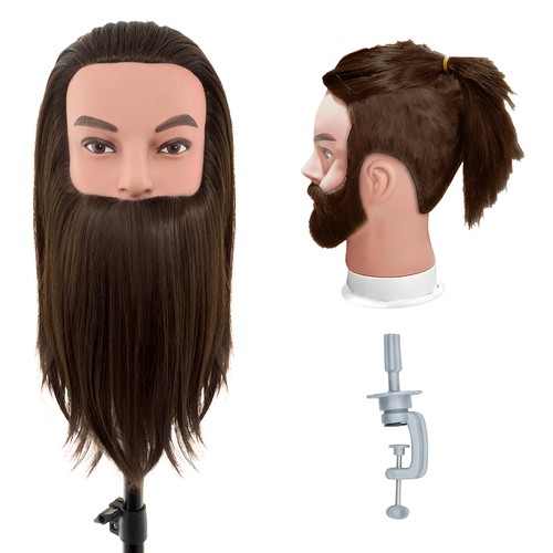 Man barber training head - man,