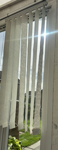 White sheer fabric vertical - white,