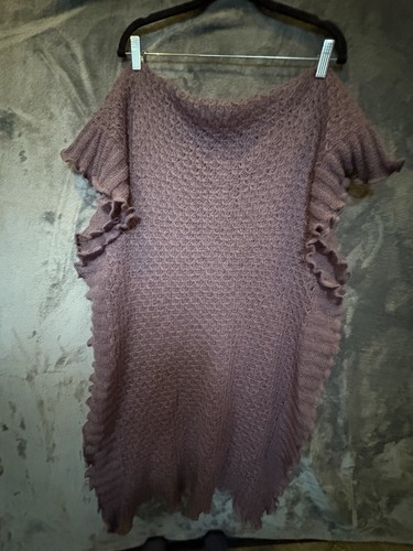 Italian lambswool purple scarf - italian,