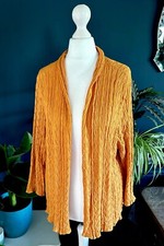 Peruvian Connection Cardigan Size XL Burnt Orange 100% Pima Cotton