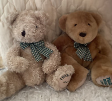 House of Fraser 1999 1997 Vintage Teddy Bears Plush Toys Collectible Green Bows