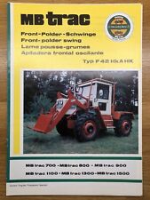 MB Trac Front Loader Leaflet. Tractor, Unimog Mercedes