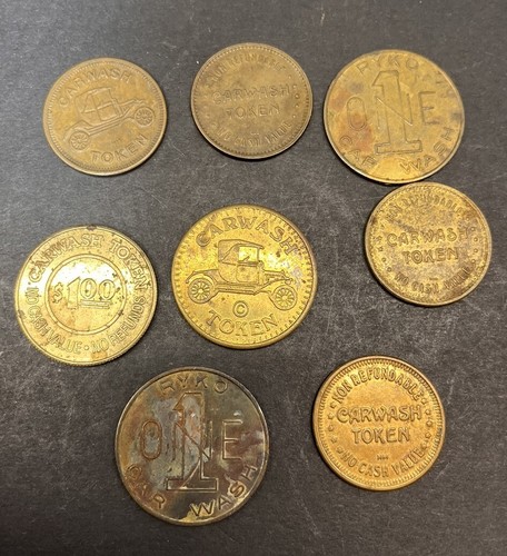 Vintage car wash - vintage, tokens