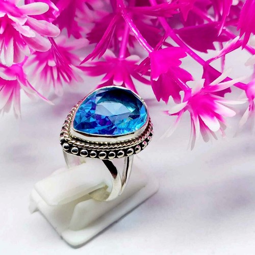Blue topaz gemstone - gemstone, handmade