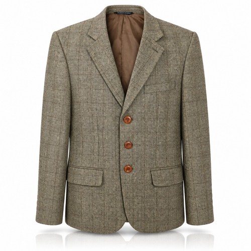 Mens tweed blazer jacket brown - tweed,