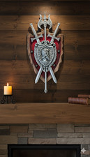 Vtg Wood Metal Medieval Knight