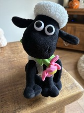 Shaun The Sheep/Born To Play Soft Toy Character with Flower 1989 Plush