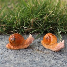  10 Pcs Snail Terrarium Mini Landscape Decor Fairy Garden Animals Miniatures
